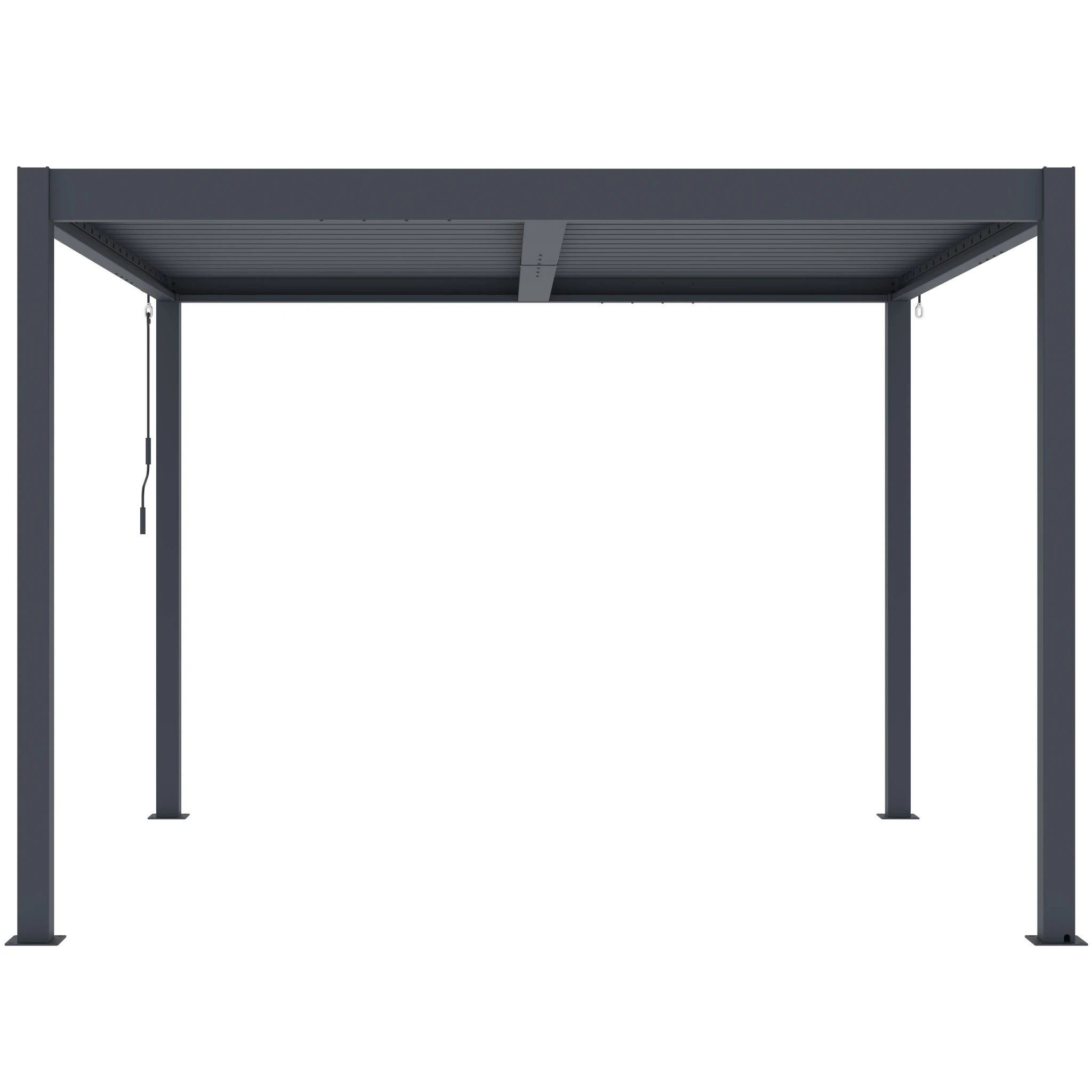 Pérgola bioclimática 3x3m | Lamas de aluminio y acero | Sevilla Antracita – Image 4