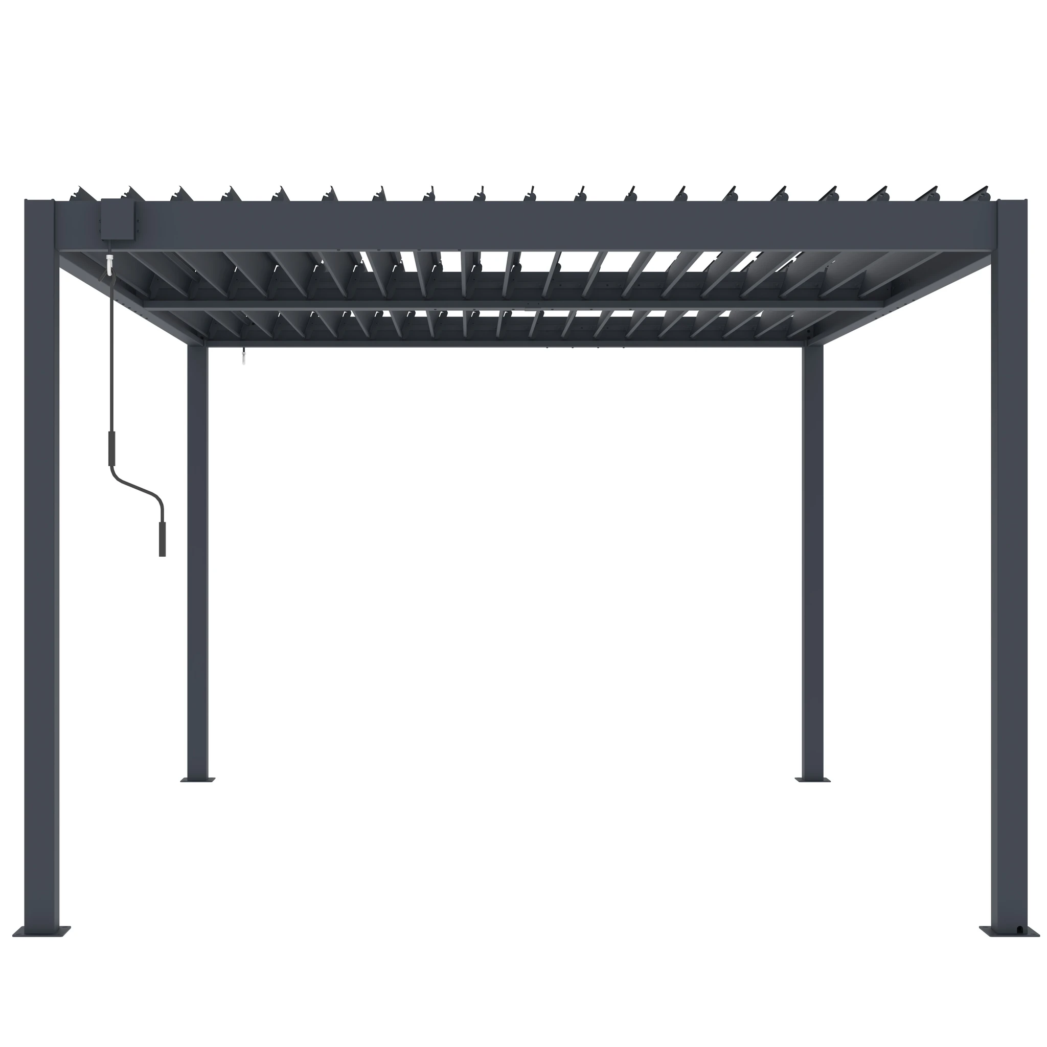 Pérgola bioclimática 3x4m | Lamas de aluminio y acero | Carmona Antracita – Image 5