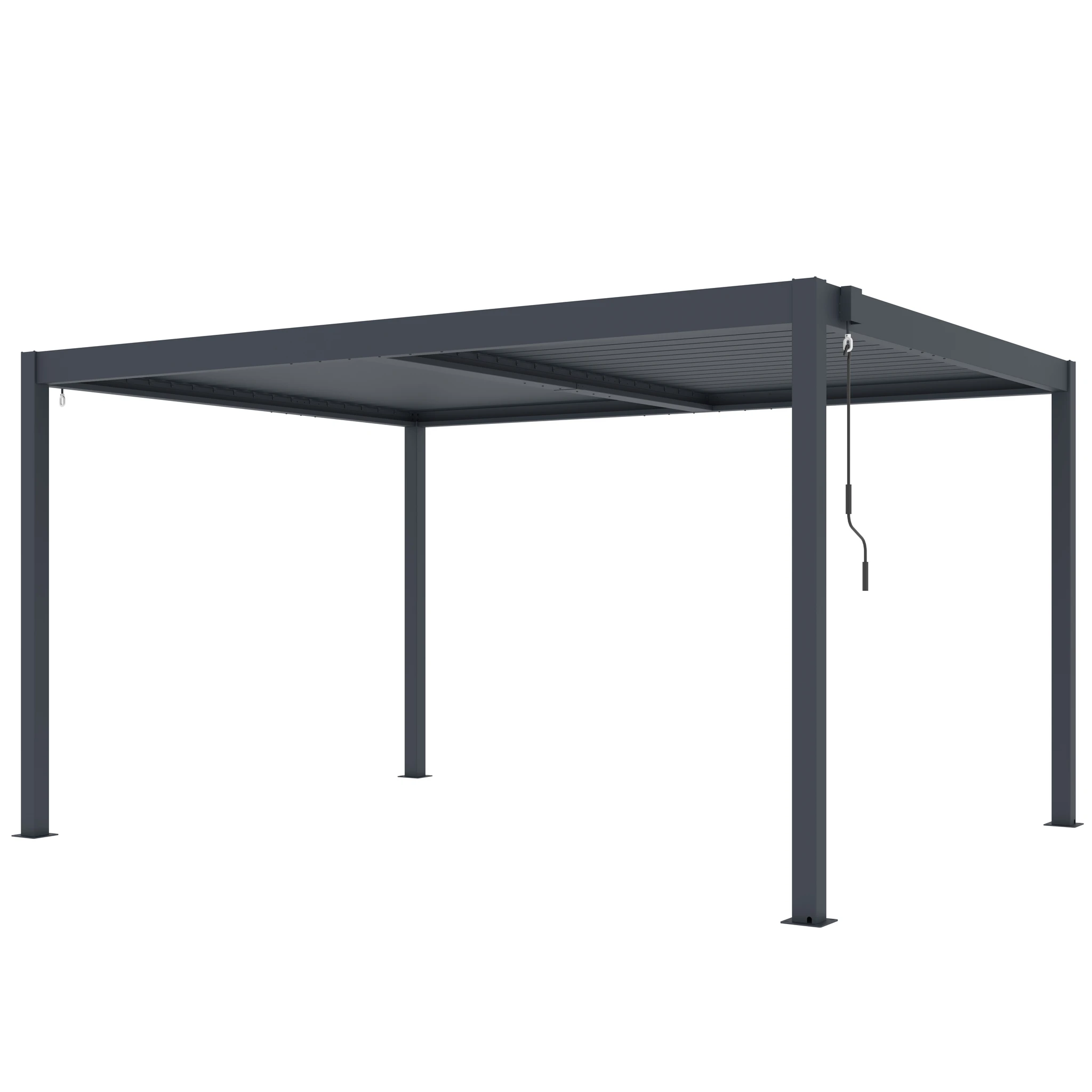 Pérgola bioclimática 3x4m | Lamas de aluminio y acero | Carmona Antracita – Image 6