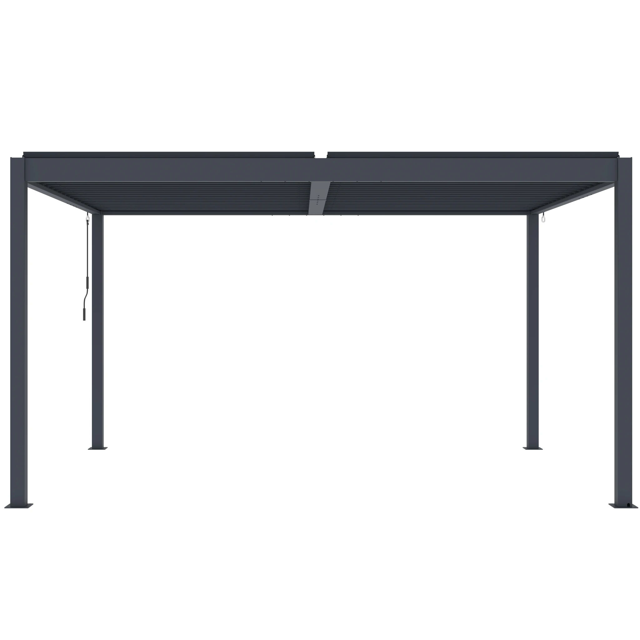 Pérgola bioclimática 3x4m | Lamas de aluminio y acero | Carmona Antracita – Image 7