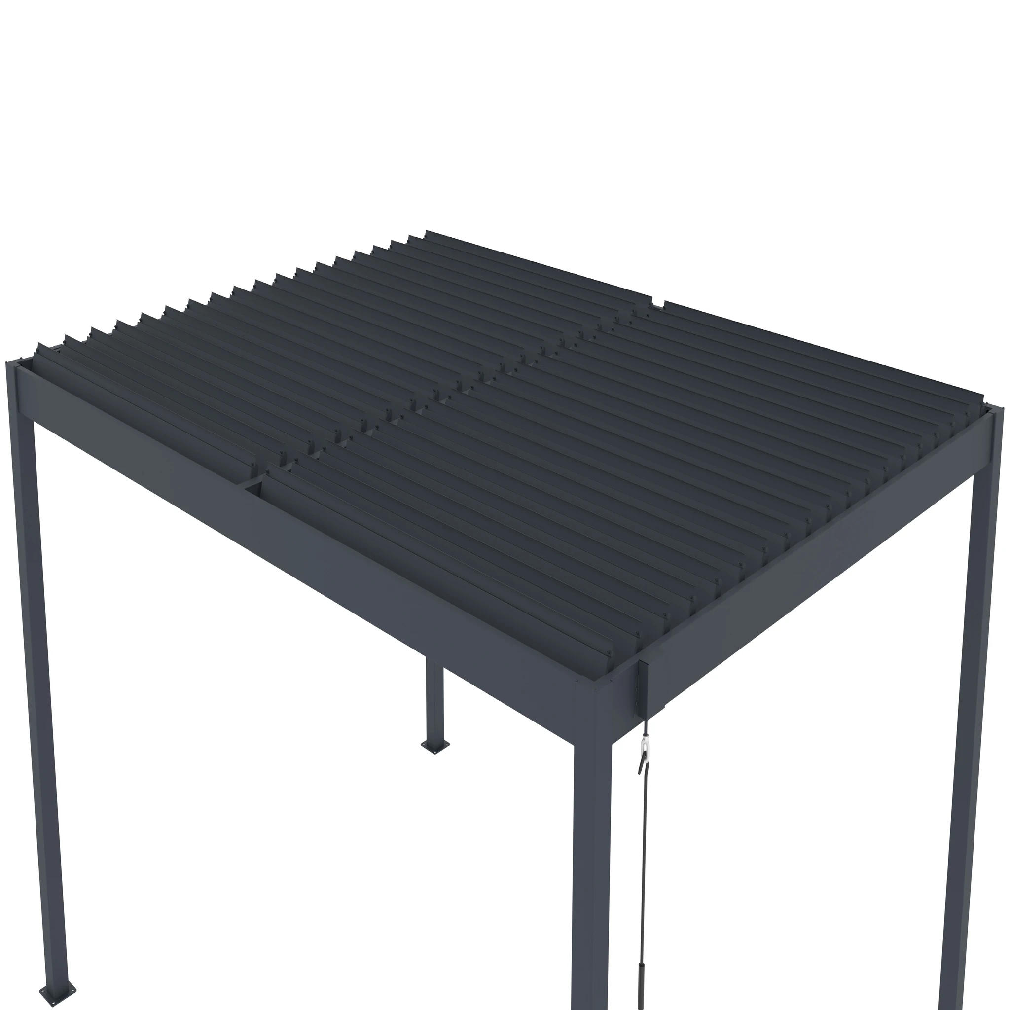 Pérgola bioclimática 3x4m | Lamas de aluminio y acero | Carmona Antracita – Image 8