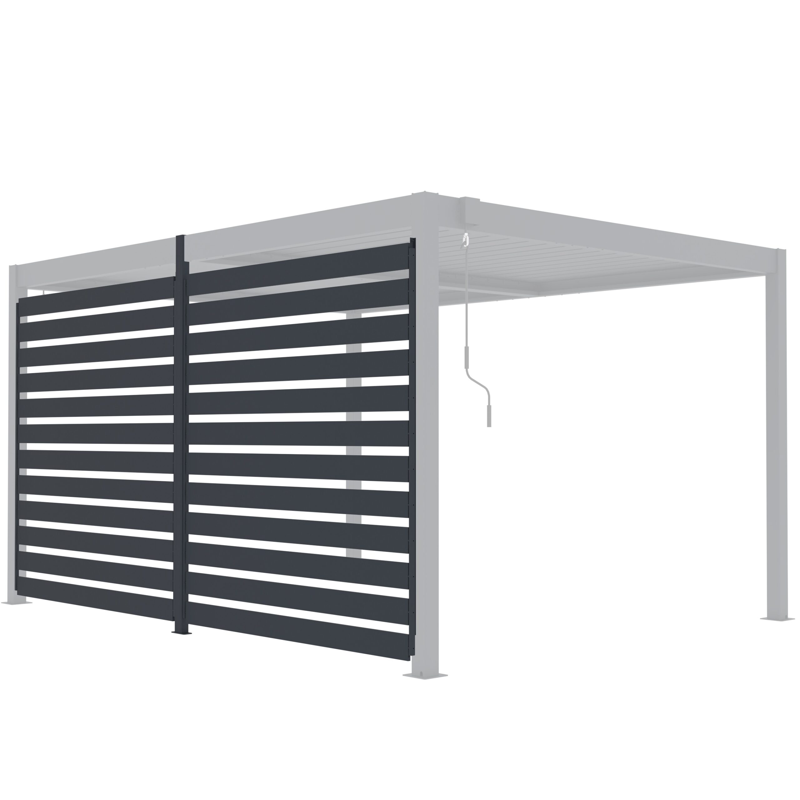 Persiana lateral ajustable de aluminio antracita para pérgola | 4m – Image 7