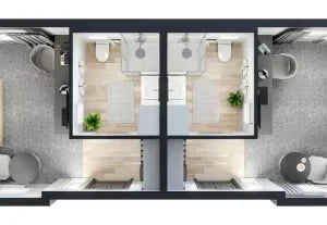 CASA MÓVIL PRO CON DOS DORMITORIOS (13,20 X 4,30 M) – Image 18