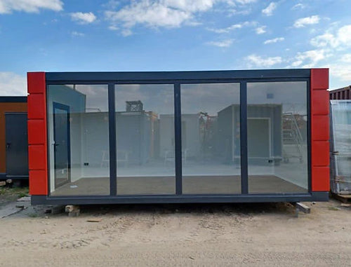 CONTENEDOR DE OFICINA OPEN SPACE 3 X 6 CON VITRINAS – Image 3