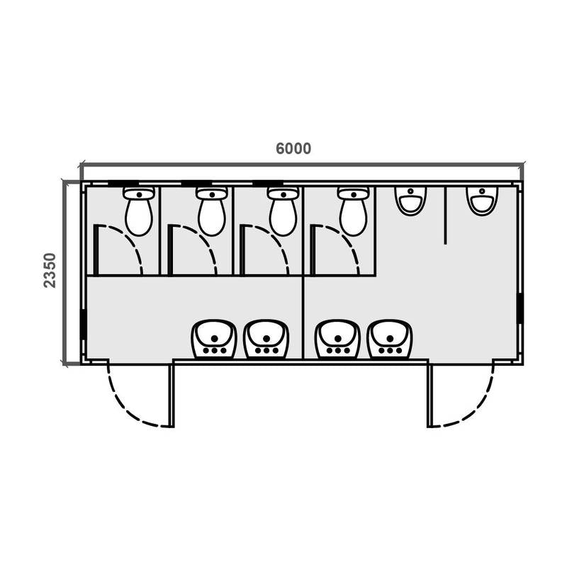 MODULO SANITARIO PREFABRICADO SANI MASTER MIXTO – Image 5