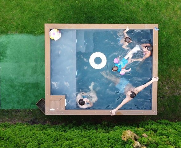 Piscina spa contenedor 3,0mx 2,5m con jacuzzi, Paquete Confort