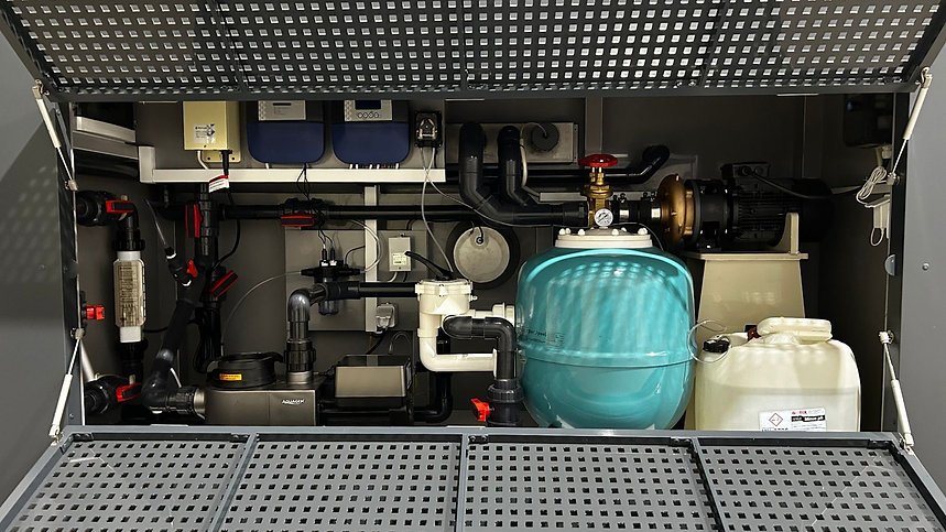 Piscina de polipropileno de 6,5 mx 2,5 m con ventana de 4 m – Image 2