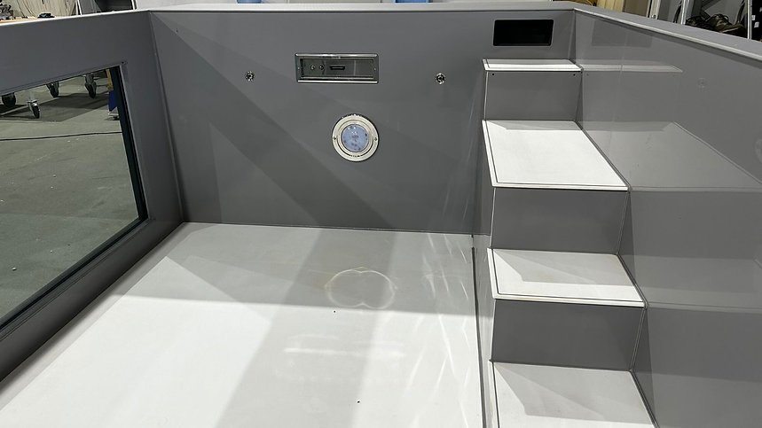 Piscina de polipropileno de 6,5 mx 2,5 m con ventana de 4 m – Image 4